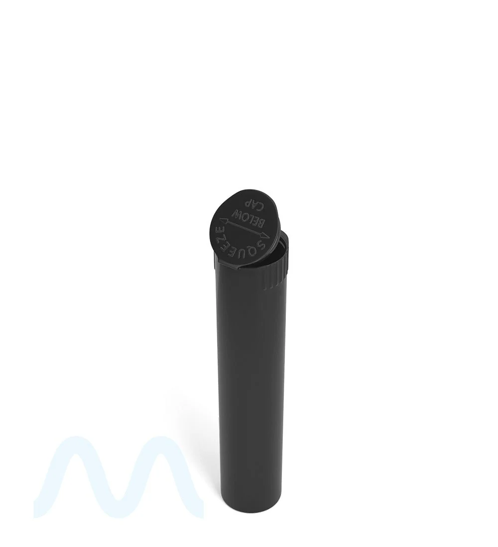 Child Resistant | Pop Top Opaque Plastic Pre-Roll Tubes | 90mm - Black - 1000 Count - Image 6
