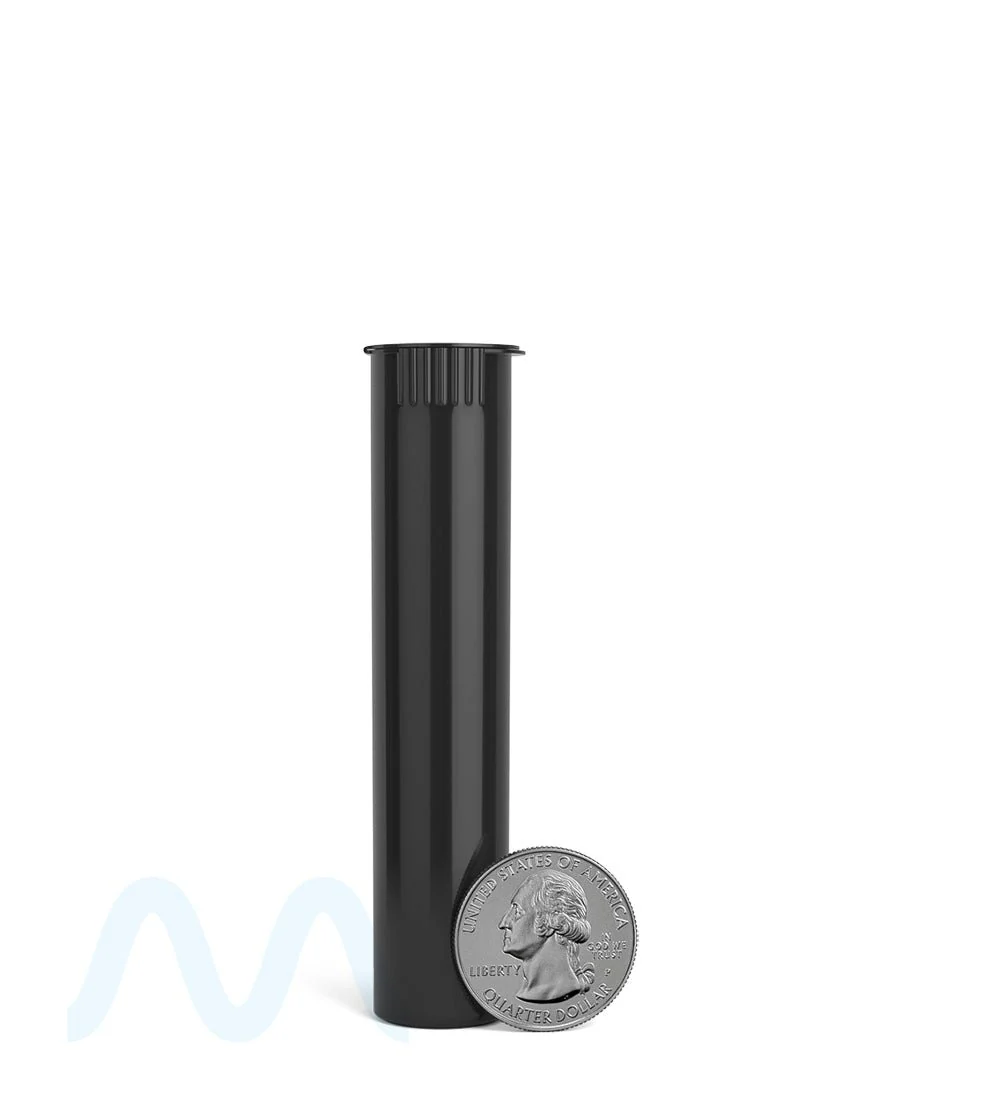 Child Resistant | Pop Top Opaque Plastic Pre-Roll Tubes | 90mm - Black - 1000 Count - Image 8