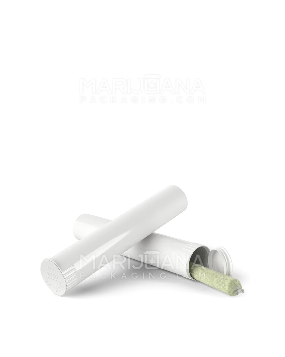 Child Resistant | Pop Top Opaque Plastic Pre-Roll Tubes (Open) | 95mm - White - 1000 Count - Image 4