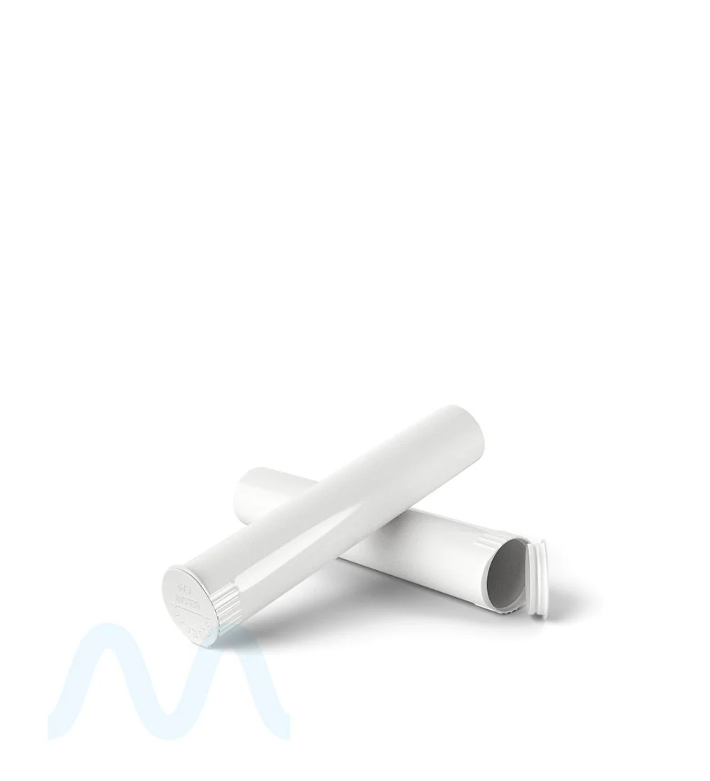 Child Resistant | Pop Top Opaque Plastic Pre-Roll Tubes (Open) | 95mm - White - 1000 Count - Image 8
