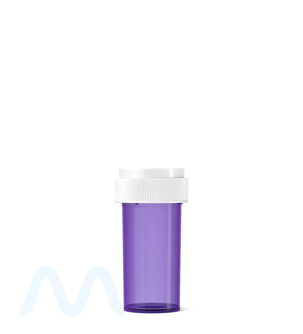 Child Resistant | Purple Reversible Cap PCR Vials | 13dr - 2g - 275 Count