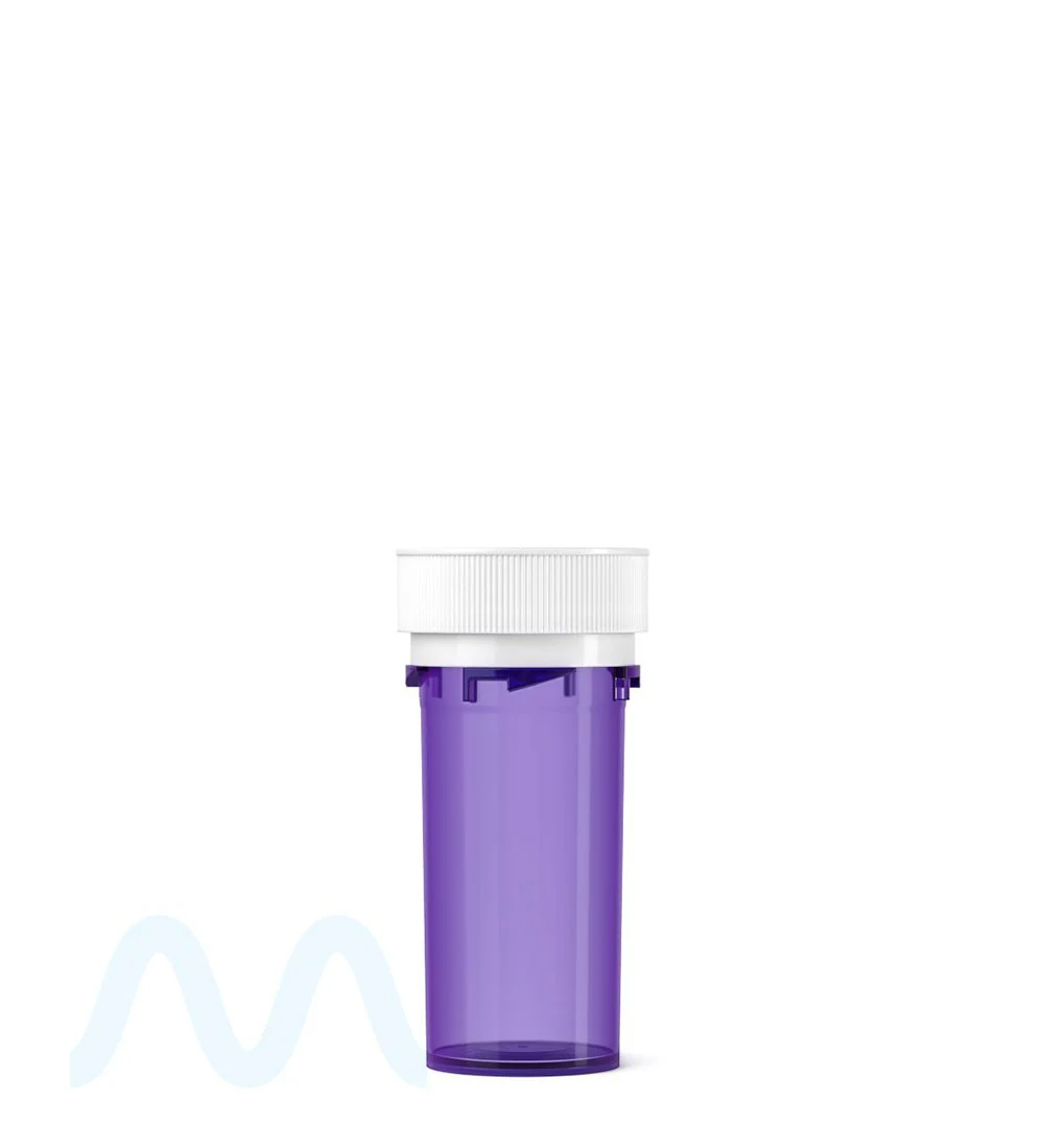 Child Resistant | Purple Reversible Cap PCR Vials | 13dr - 2g - 275 Count - Image 2