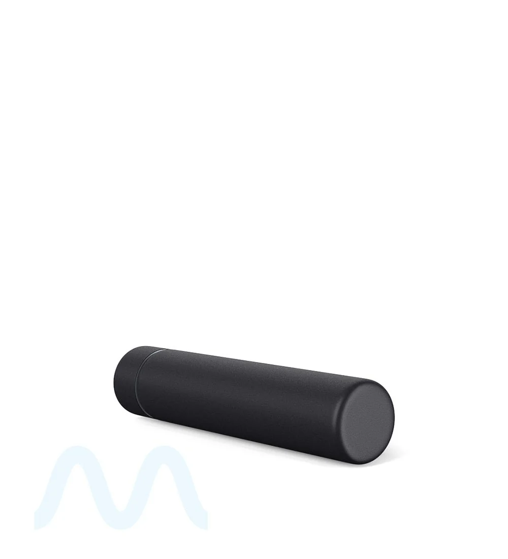Child Resistant | Push Down and Turn Screw On Opaque Metal Pre-Roll Tubes w/ Cap | 95mm - Black - 100 Count - Image 6