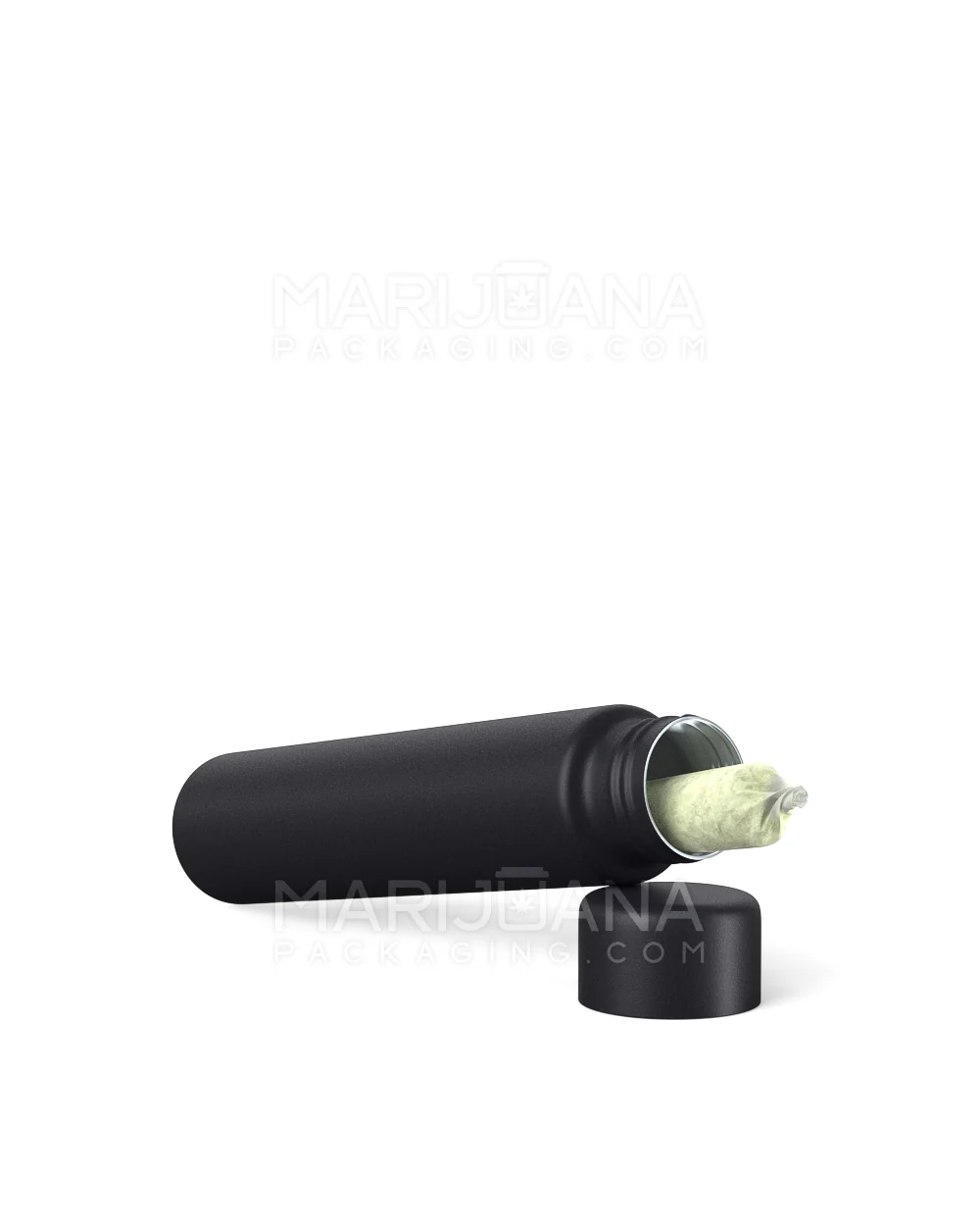 Child Resistant | Push Down and Turn Screw On Opaque Metal Pre-Roll Tubes w/ Cap | 95mm - Black - 100 Count - Image 9