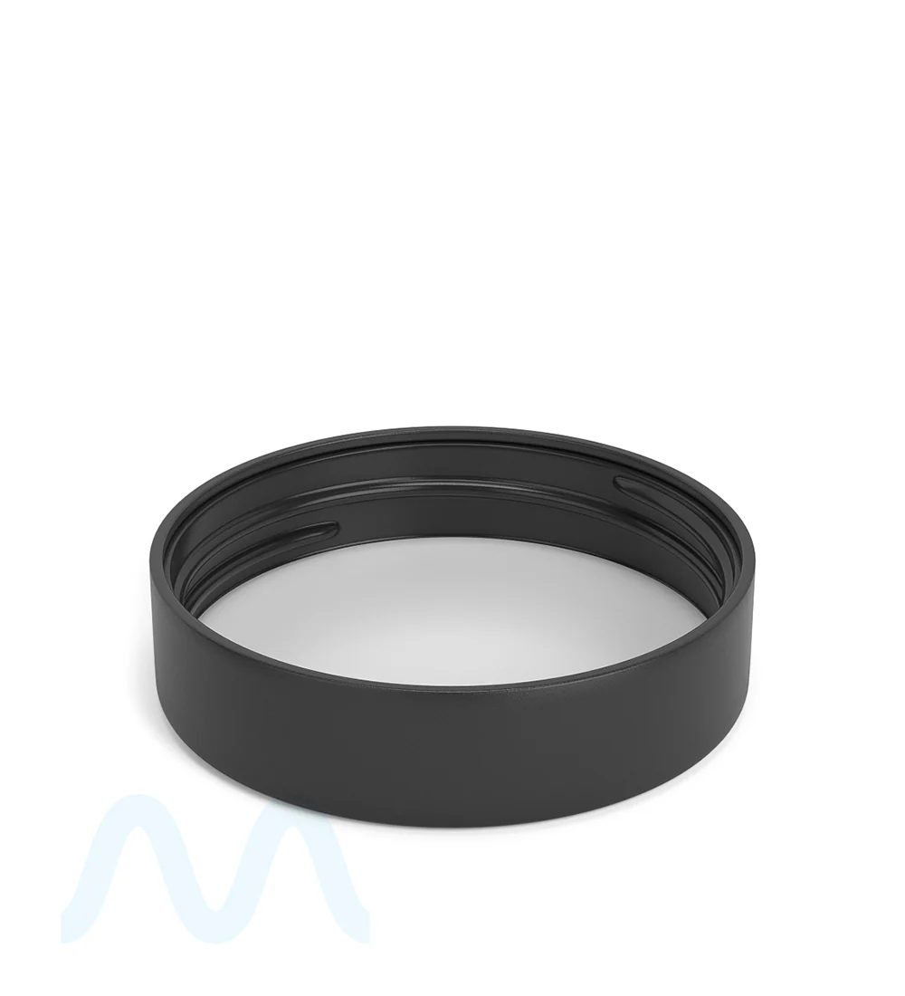 Child Resistant | Push Down & Turn Plastic PCR Caps w/ Foam Liner | 78mm - Semi Gloss Black - 48 Count - Image 2