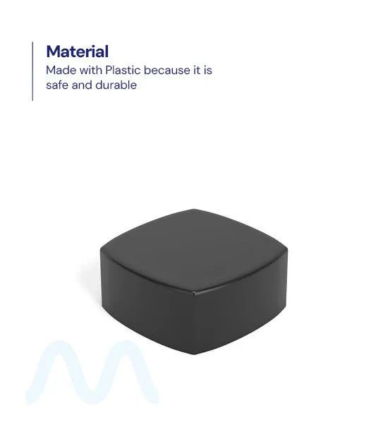 Child Resistant | Push Down & Turn Plastic Pillow PCR Caps w/ Teflon Liner | 32mm - Matte Black - 250 Count - Image 2