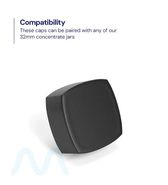 Child Resistant | Push Down & Turn Plastic Pillow PCR Caps w/ Teflon Liner | 32mm - Matte Black - 250 Count - Image 4