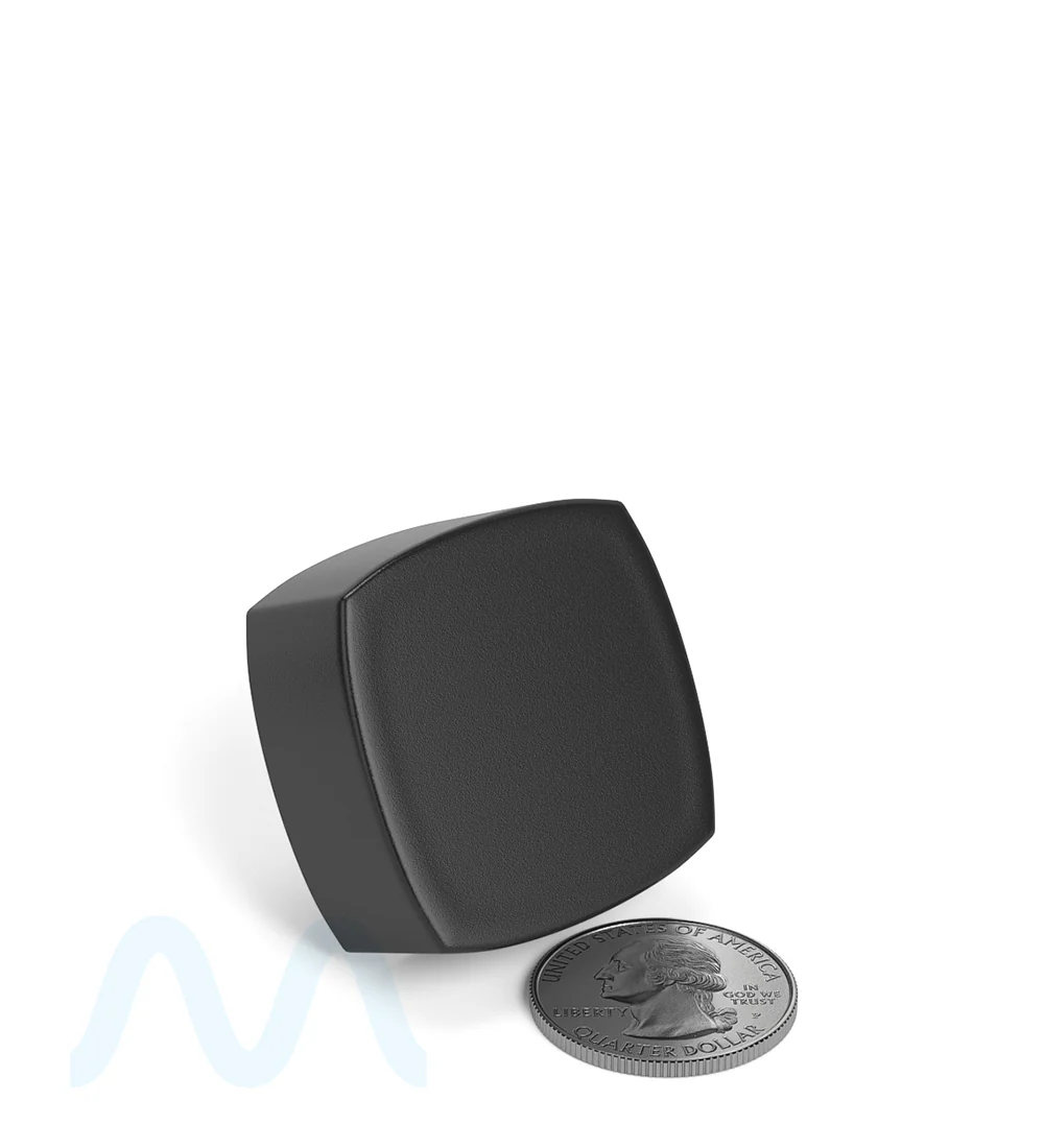 Child Resistant | Push Down & Turn Plastic Pillow PCR Caps w/ Teflon Liner | 32mm - Matte Black - 250 Count - Image 5