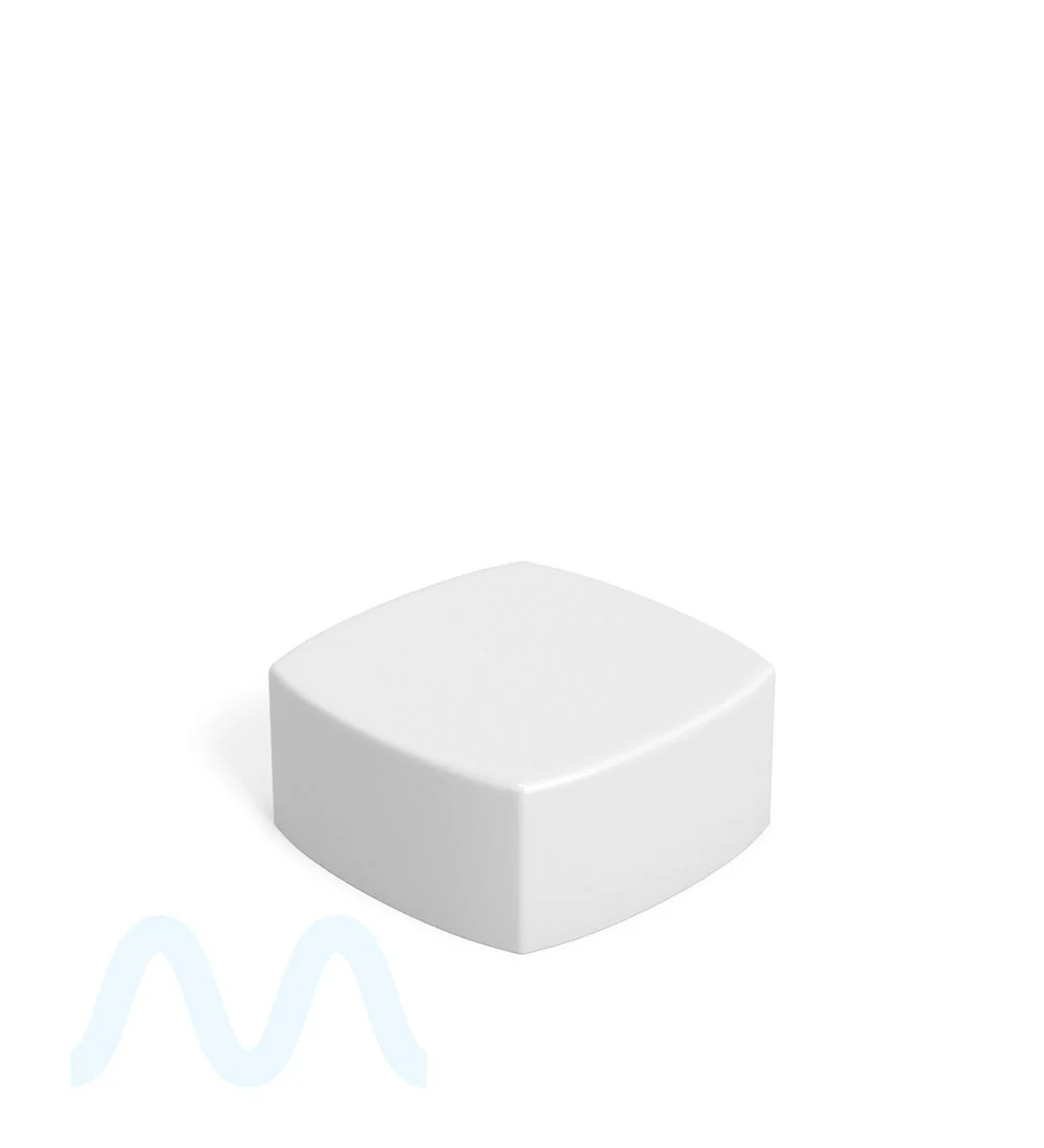 Child Resistant | Push Down & Turn Plastic Pillow PCR Caps w/ Teflon Liner | 32mm - Matte White - 250 Count