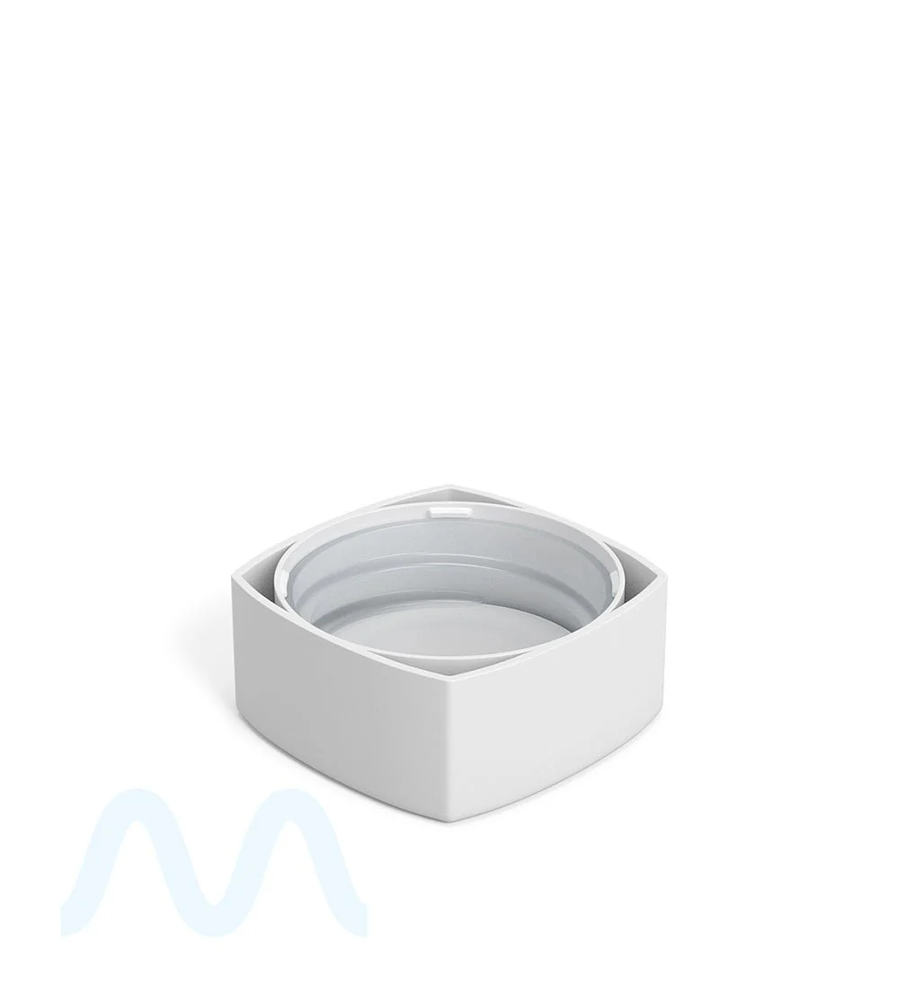 Child Resistant | Push Down & Turn Plastic Pillow PCR Caps w/ Teflon Liner | 32mm - Matte White - 250 Count - Image 2