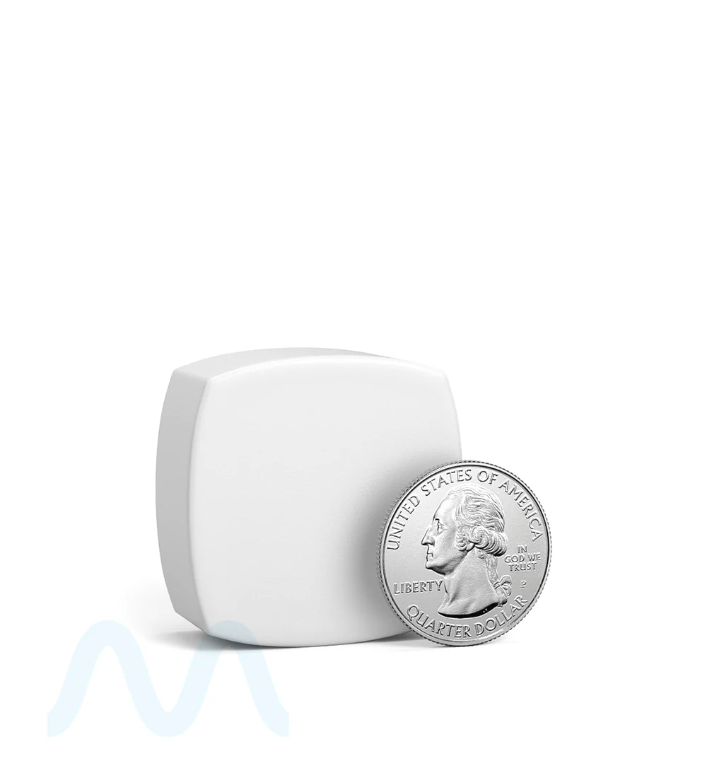 Child Resistant | Push Down & Turn Plastic Pillow PCR Caps w/ Teflon Liner | 32mm - Matte White - 250 Count - Image 6