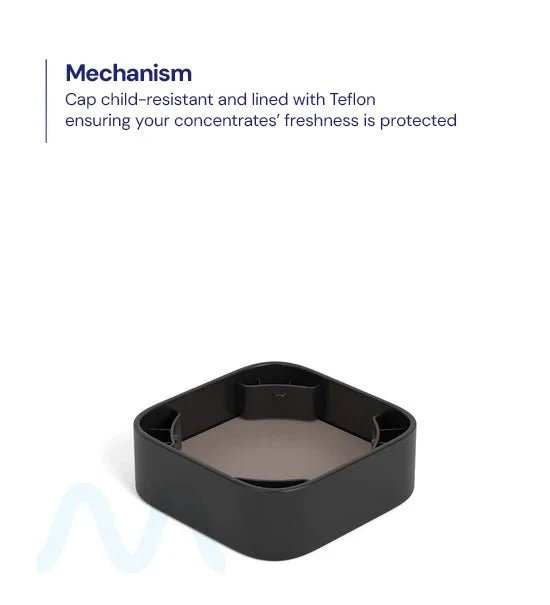 Child Resistant | Qube Black Glass Concentrate Jar w/ Black Cap | 32mm - 5mL - 250 Count - Image 12