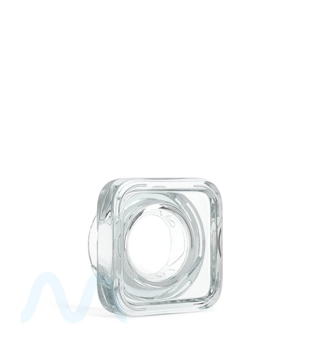 Child Resistant | Qube Clear Glass Concentrate Jar w/ Black Cap | 32mm - 5mL - 250 Count - Image 7