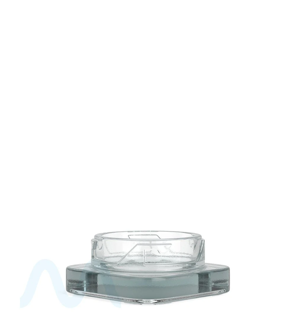 Child Resistant | Qube Clear Glass Concentrate Jar w/ Black Cap | 38mm - 9mL - 250 Count - Image 4