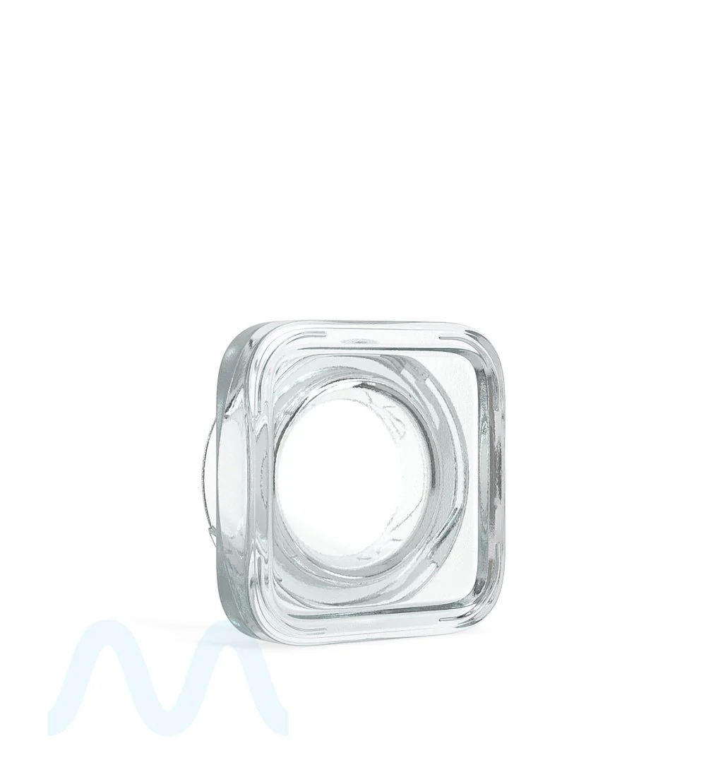 Child Resistant | Qube Clear Glass Concentrate Jar w/ Black Cap | 38mm - 9mL - 250 Count - Image 6