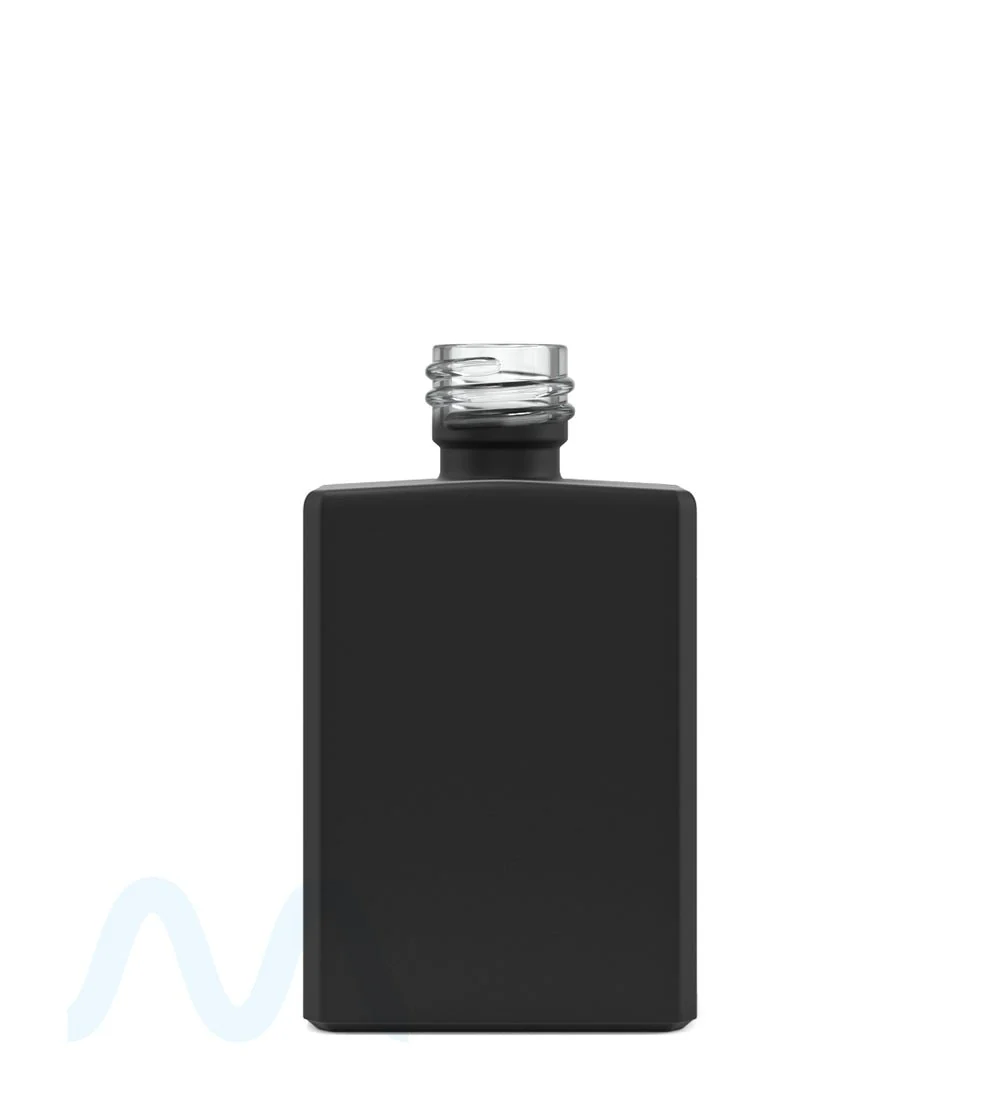 Child Resistant | Rectangular Glass Tincture Bottles w/ Black Ribbed Dropper Cap | 30mL - Matte Black - 120 Count - Image 3