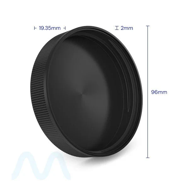 Child Resistant | Ribbed Push Down & Turn Plastic Caps | 89mm - Semi Gloss Black - 205 Count - Image 5