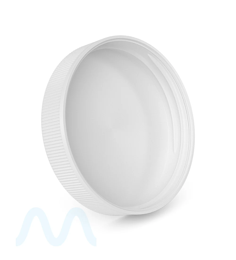 Child Resistant | Ribbed Push Down & Turn Plastic Caps | 89mm - Matte White - 205 Count - Image 4