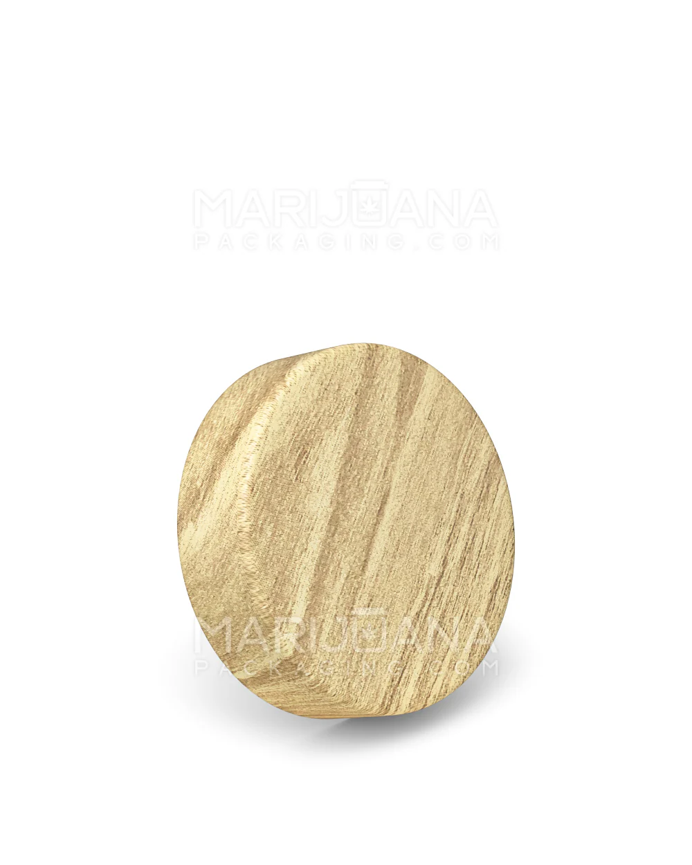 Child Resistant Smooth Flat Push Down & Turn Plastic Caps w/ Foam Liner | 50mm - Maple Wood | Sample