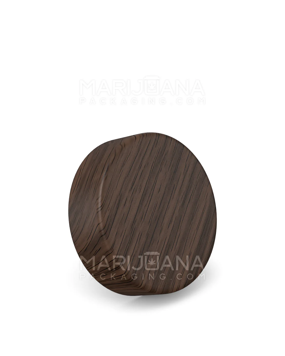 Child Resistant Smooth Flat Push Down & Turn Plastic Caps w/ Foam Liner  | 53mm - Red Wood | Sample