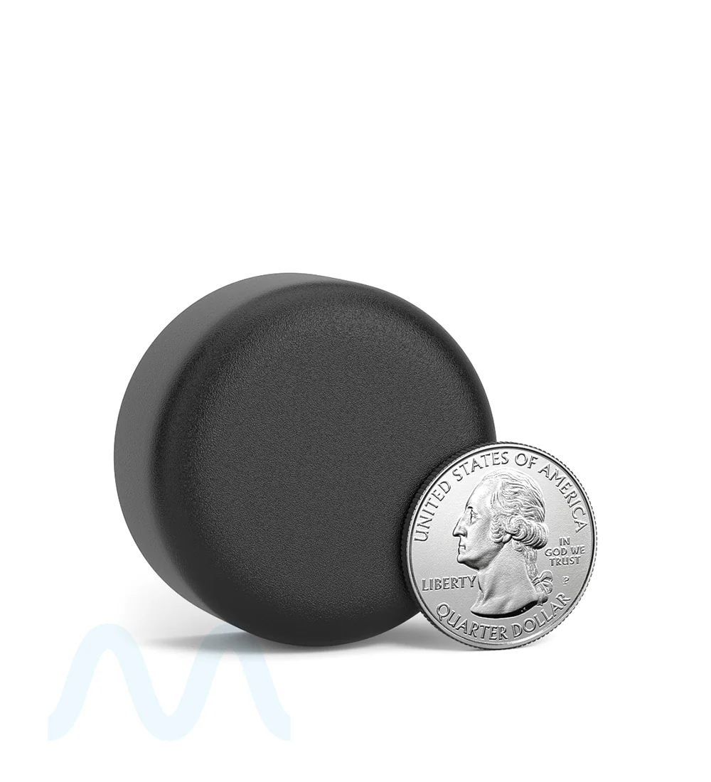 Child Resistant | Smooth Push Down & Turn Plastic Caps w/ Foam Liner | 38mm - Matte Black - 320 Count - Image 6
