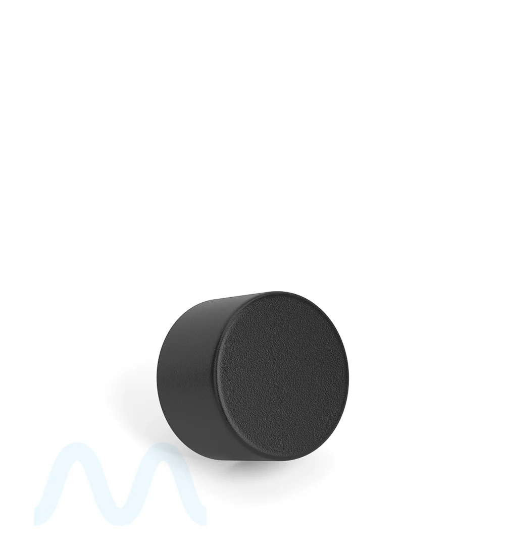 Child Resistant | Smooth Push Down & Turn Plastic Caps for Wide Body Glass PCR Tube | 28mm - Matte Black - 200 Count - Image 3