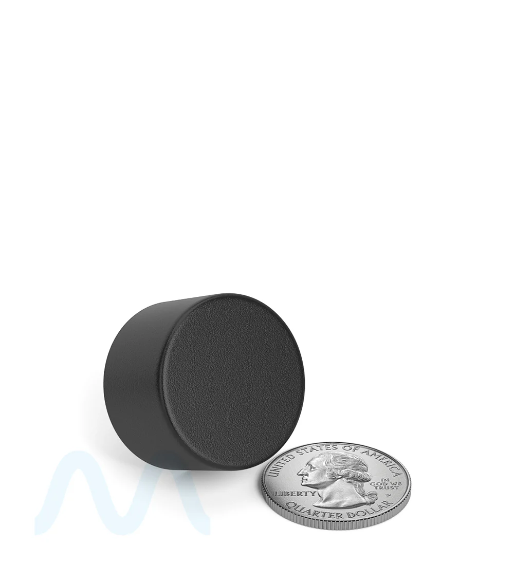 Child Resistant | Smooth Push Down & Turn Plastic Caps for Wide Body Glass PCR Tube | 28mm - Matte Black - 200 Count - Image 5