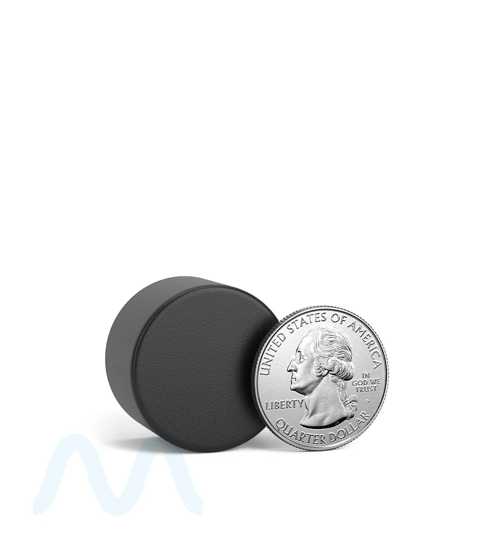 Child Resistant | Smooth Push Down & Turn Plastic Caps for Wide Body Glass PCR Tube | 28mm - Matte Black - 200 Count - Image 6