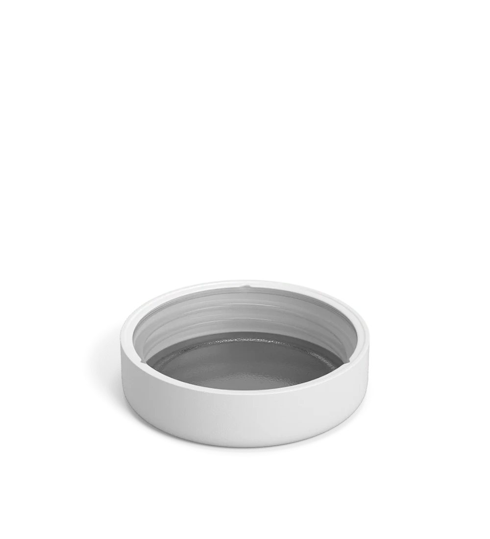 Child Resistant | Smooth Push Down & Turn Plastic Caps w/ Foil Liner | 53mm - Matte White - 120 Count - Image 2