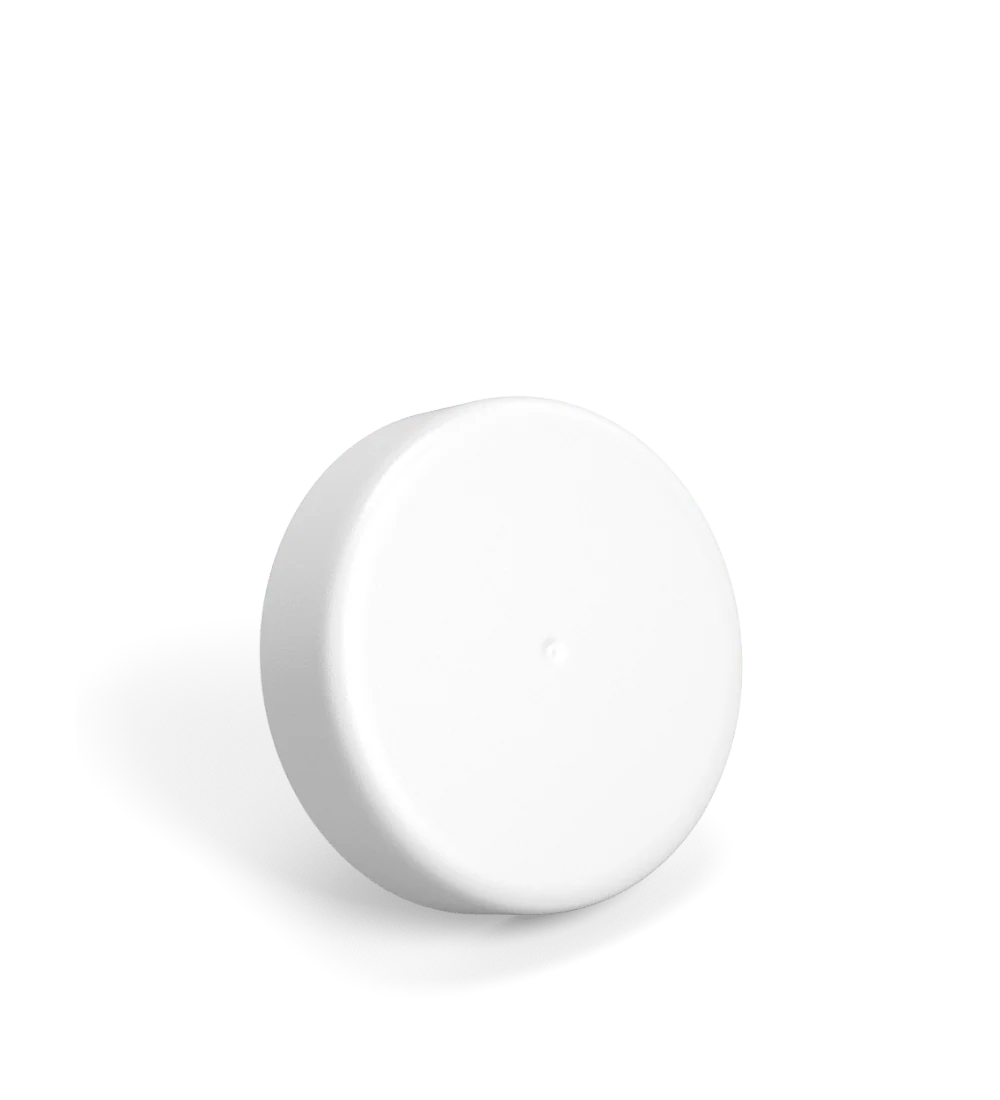 Child Resistant | Smooth Push Down & Turn Plastic Caps w/ Foil Liner | 53mm - Matte White - 120 Count - Image 3