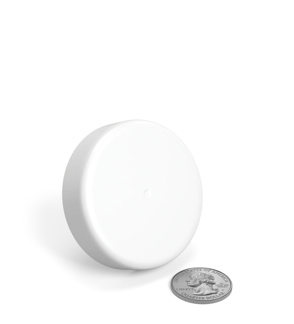 Child Resistant | Smooth Push Down & Turn Plastic Caps w/ Foil Liner | 53mm - Matte White - 120 Count - Image 5