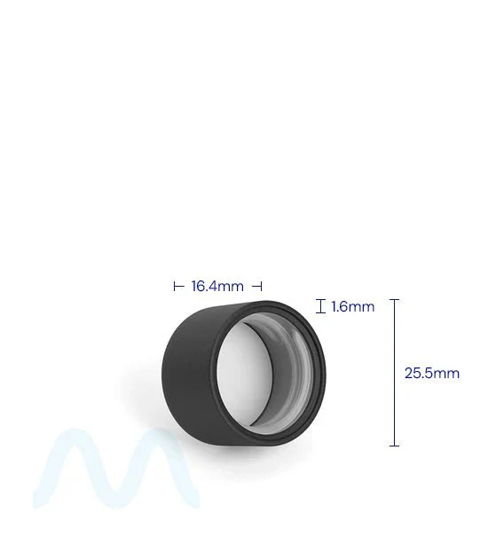 Child Resistant | Smooth Push Down & Turn Plastic PCR Caps for Glass Tube w/ Foam Liner | 20mm - Matte Black - 400 Count - Image 5
