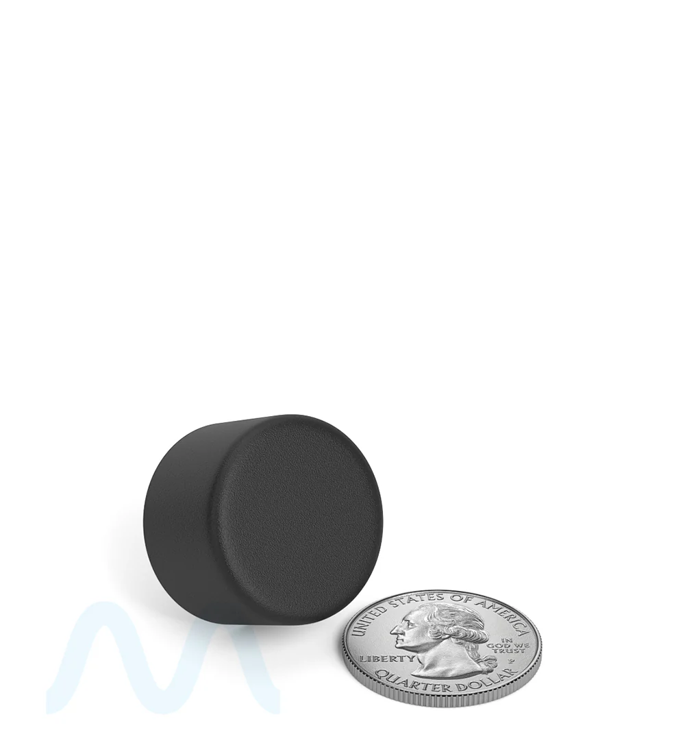 Child Resistant | Smooth Push Down & Turn Plastic PCR Caps for Glass Tube w/ Foam Liner | 20mm - Matte Black - 400 Count - Image 6