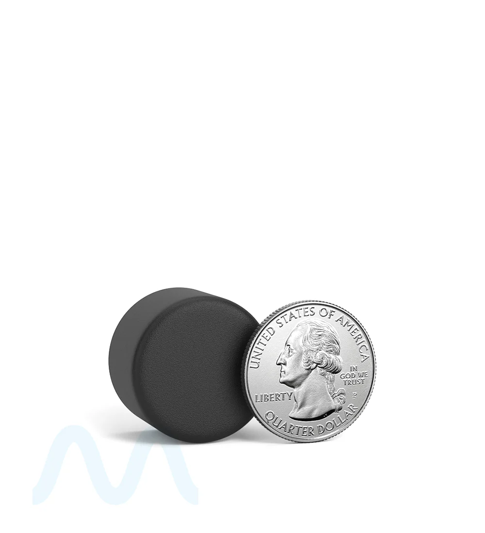 Child Resistant | Smooth Push Down & Turn Plastic PCR Caps for Glass Tube w/ Foam Liner | 20mm - Matte Black - 400 Count - Image 7