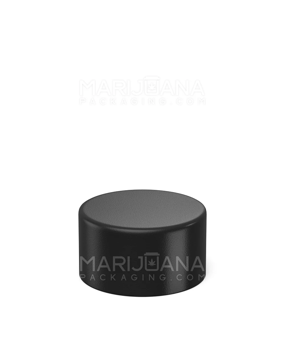 Child Resistant | Smooth Push Down & Turn Plastic PCR Caps for Wide Body Glass Tube | 35mm - Matte Black - 200 Count - Image 3