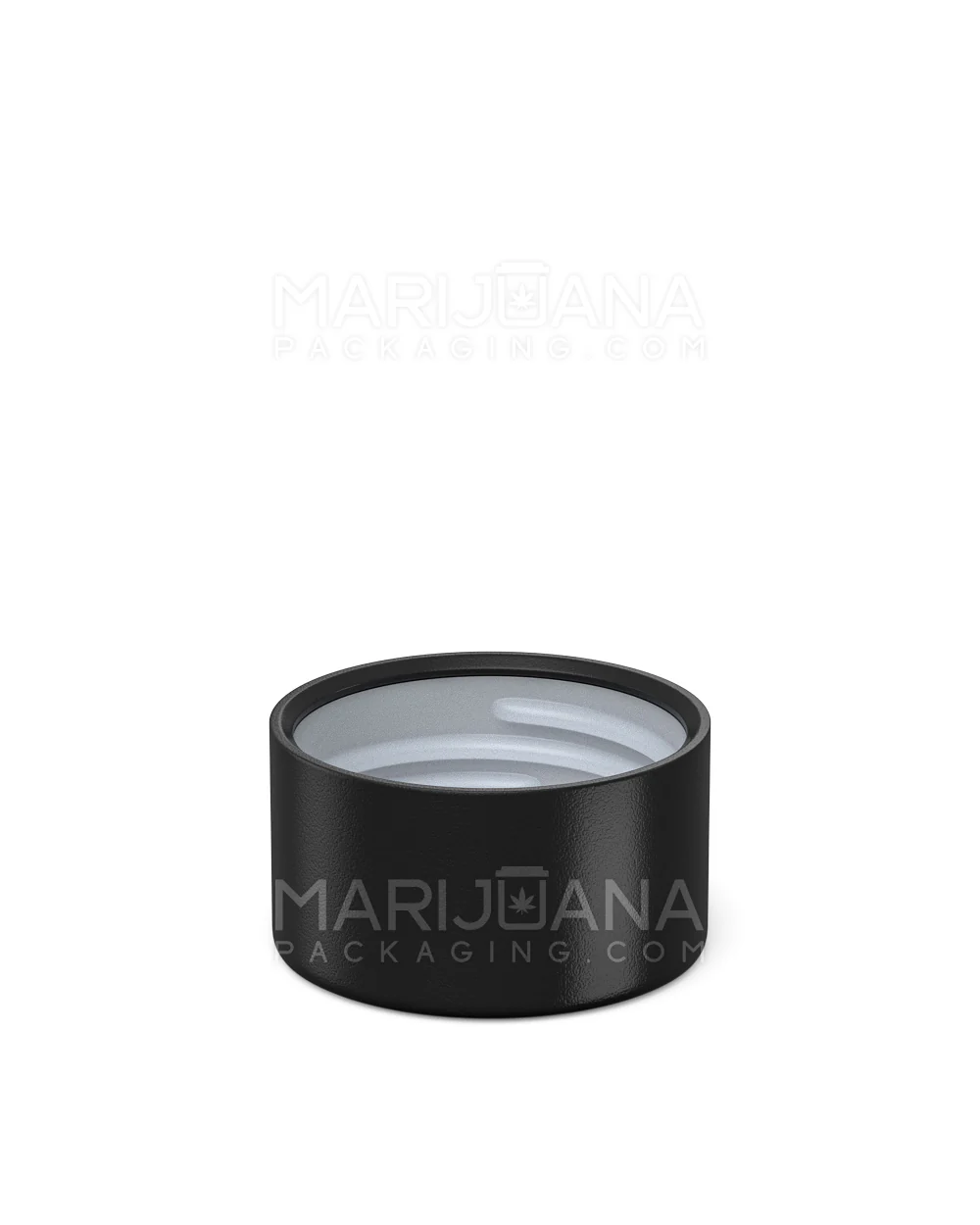 Child Resistant | Smooth Push Down & Turn Plastic PCR Caps for Wide Body Glass Tube | 35mm - Matte Black - 200 Count - Image 4