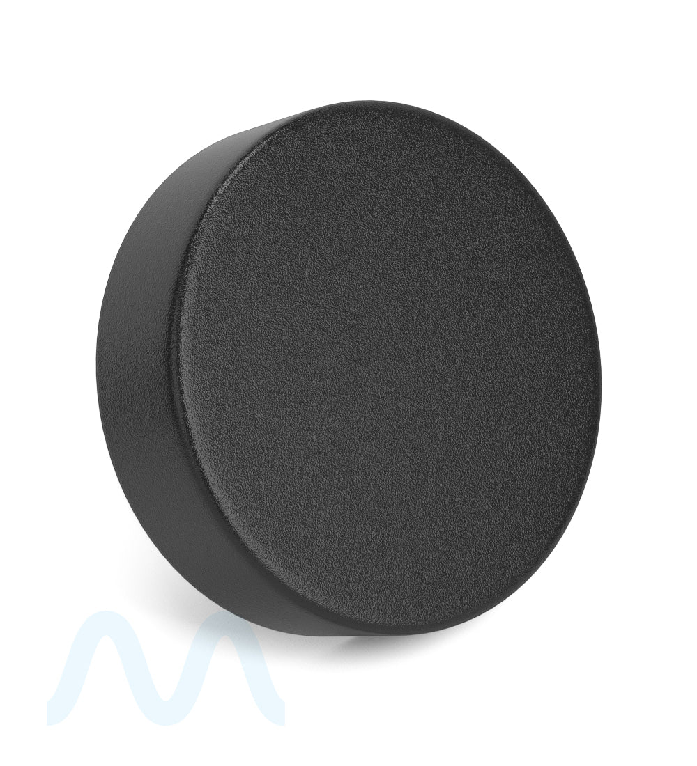 Child Resistant | Smooth Push Down & Turn Plastic PCR Caps w/ Foam Liner | 50mm - Matte Black - 100 Count - Image 2