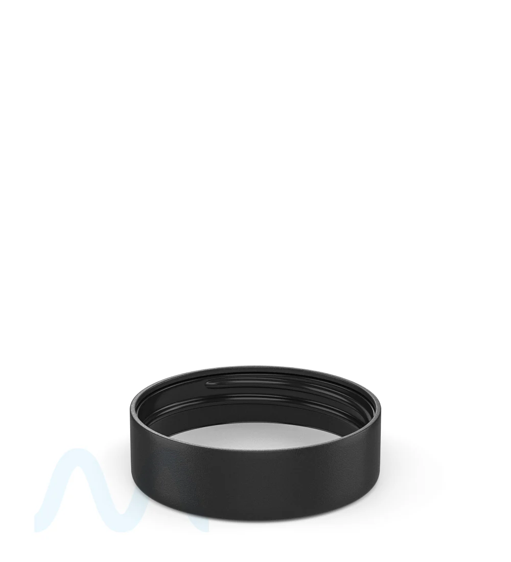 Child Resistant | Smooth Push Down & Turn Plastic PCR Caps w/ Foam Liner | 50mm - Matte Black - 100 Count - Image 4