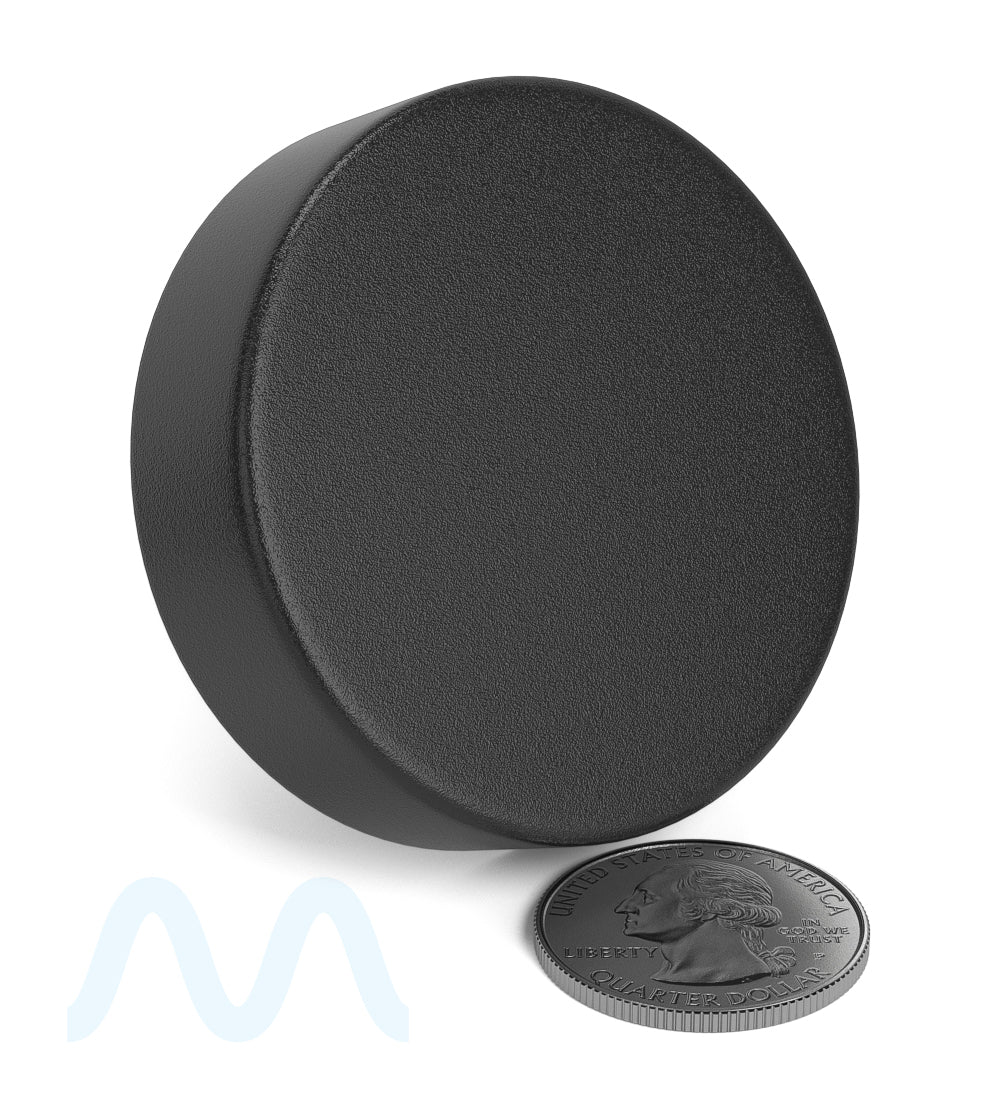 Child Resistant | Smooth Push Down & Turn Plastic PCR Caps w/ Foam Liner | 50mm - Matte Black - 100 Count - Image 6