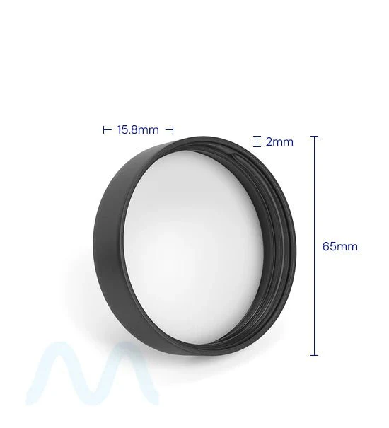 Child Resistant | Smooth Push Down & Turn Plastic PCR Caps w/ Foam Liner | 57mm - Semi Gloss Black - 72 Count - Image 5