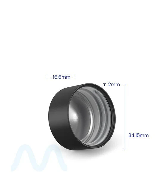 Child Resistant | Smooth Push Down & Turn Plastic PCR Caps w/ Foil Liner | 28mm - Matte Black - 504 Count - Image 5