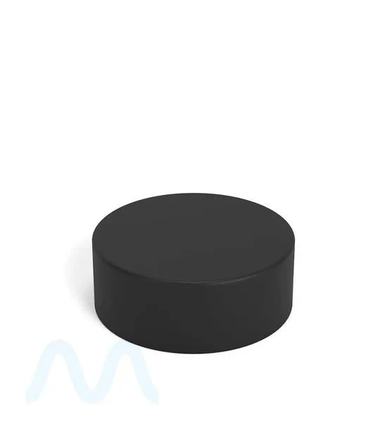 Child Resistant | Smooth Push Down & Turn Plastic PCR Caps w/ Foil Liner | 38mm - Matte Black - 320 Count
