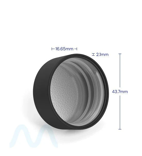 Child Resistant | Smooth Push Down & Turn Plastic PCR Caps w/ Foil Liner | 38mm - Matte Black - 320 Count - Image 5
