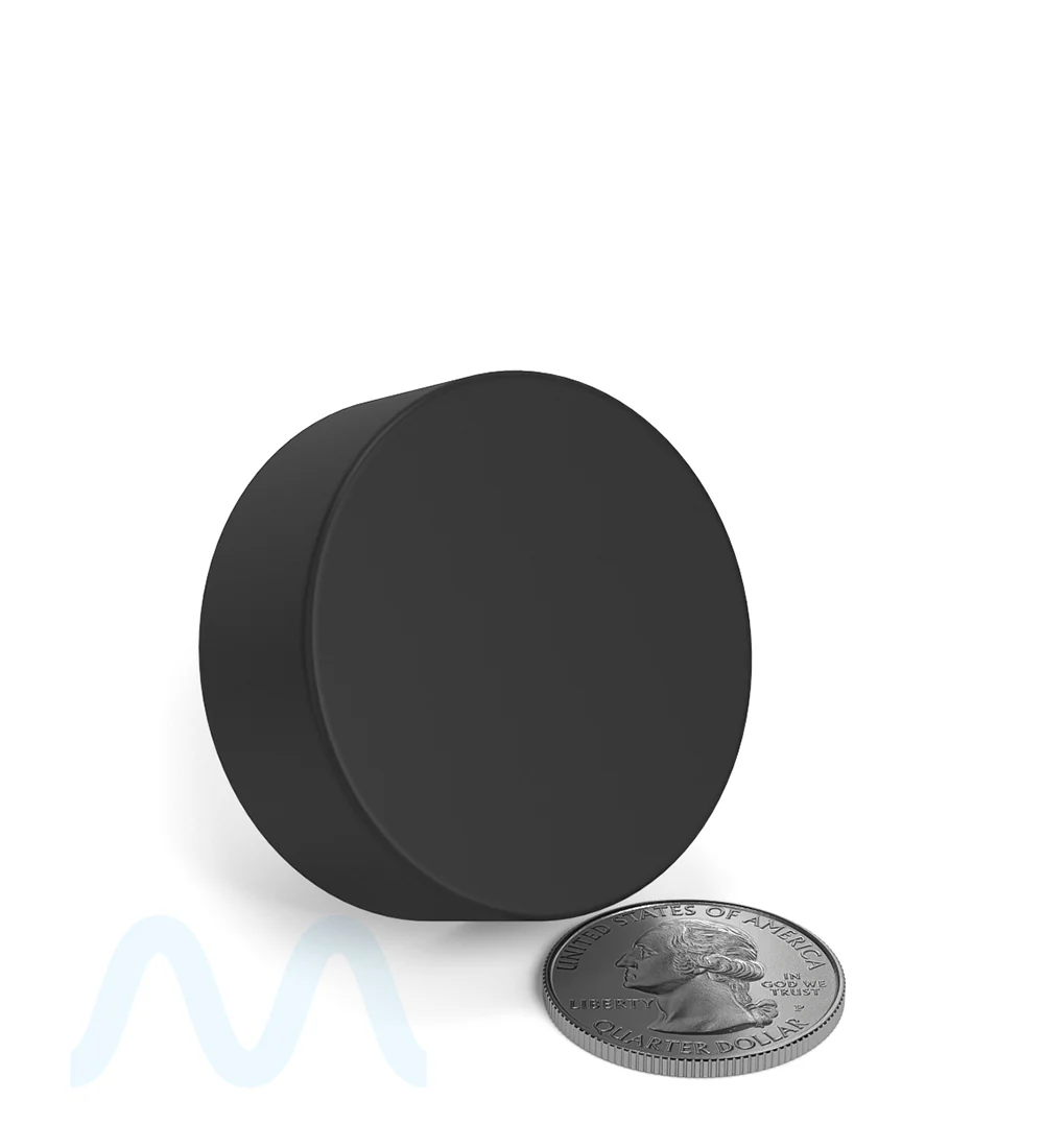 Child Resistant | Smooth Push Down & Turn Plastic PCR Caps w/ Foil Liner | 38mm - Matte Black - 320 Count - Image 6