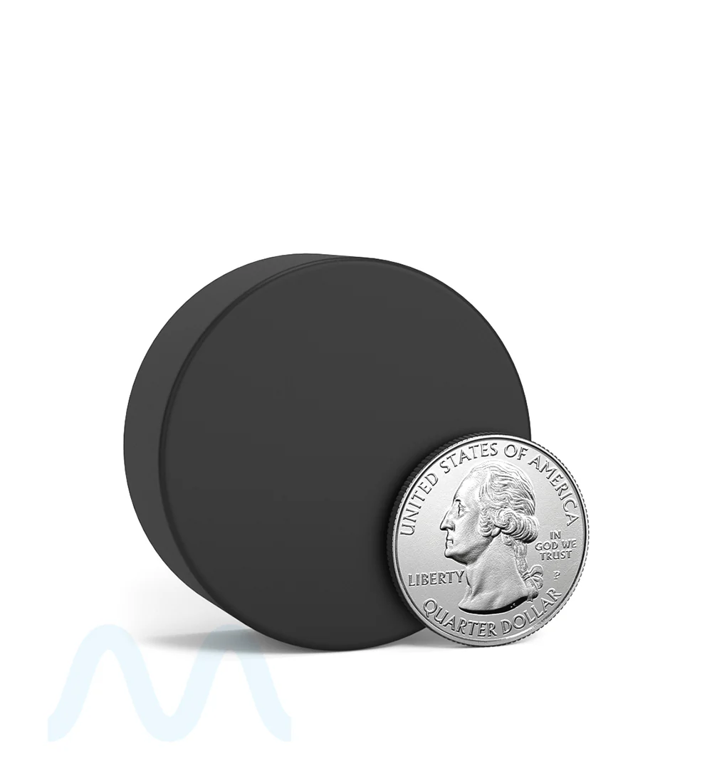 Child Resistant | Smooth Push Down & Turn Plastic PCR Caps w/ Foil Liner | 38mm - Matte Black - 320 Count - Image 7