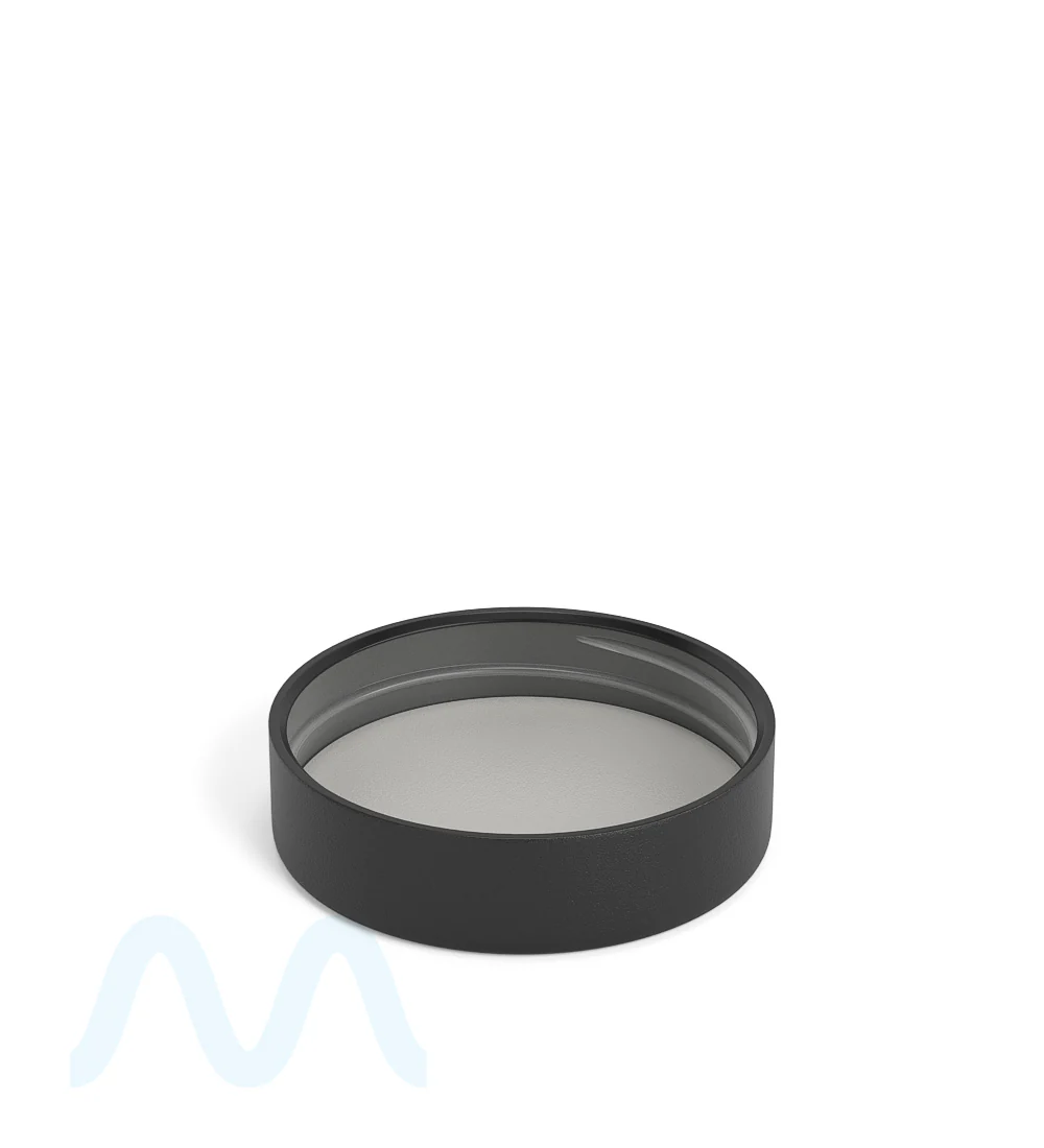 Child Resistant | Smooth Push Down & Turn Plastic PCR Caps w/ Pressure Sensitive Inliners | 50mm - Matte Black - 100 Count - Image 2
