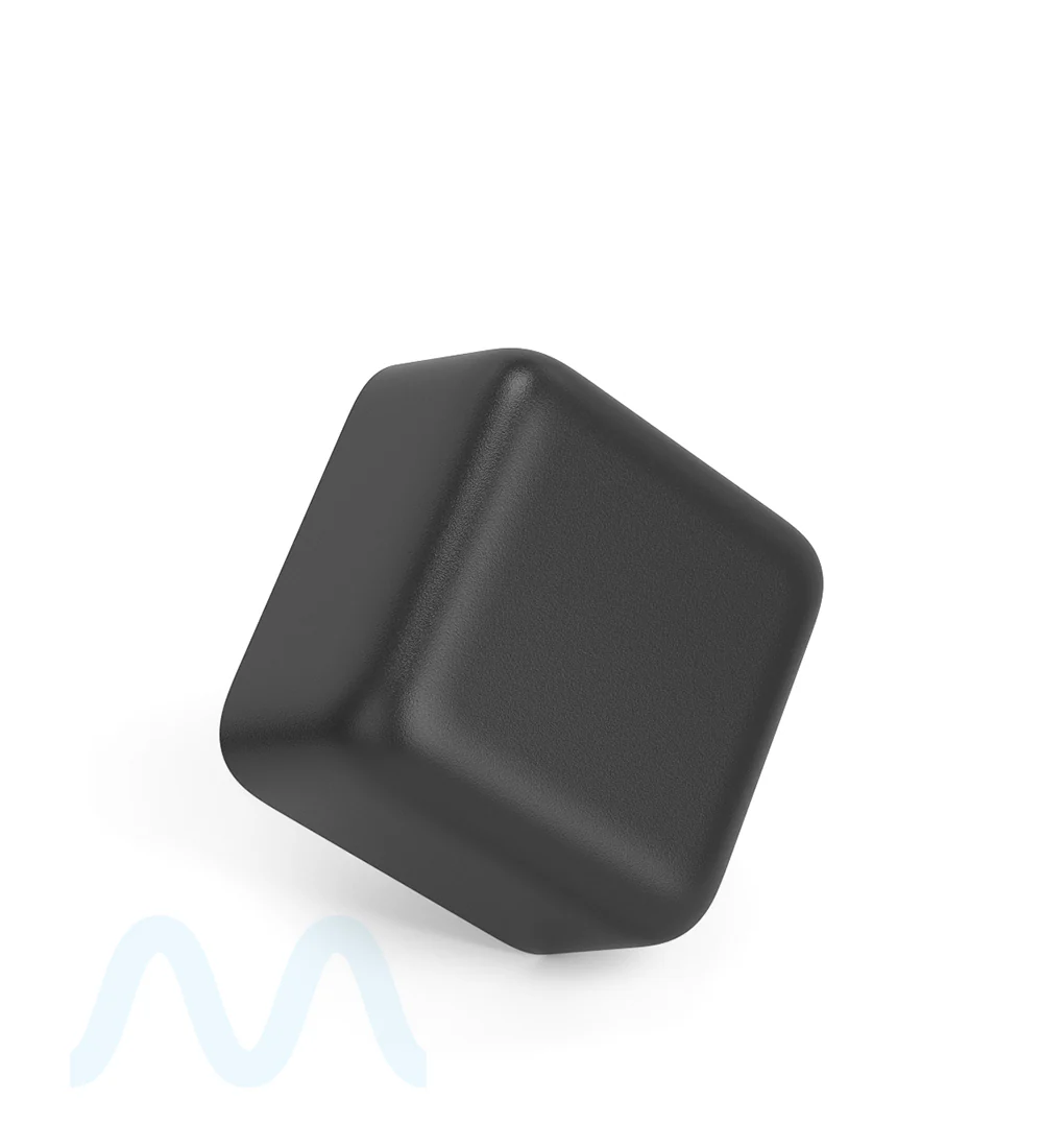 Child Resistant | Square Push Down & Turn Plastic Caps w/ Foam Liner | 46mm - Matte Black - 80 Count - Image 3