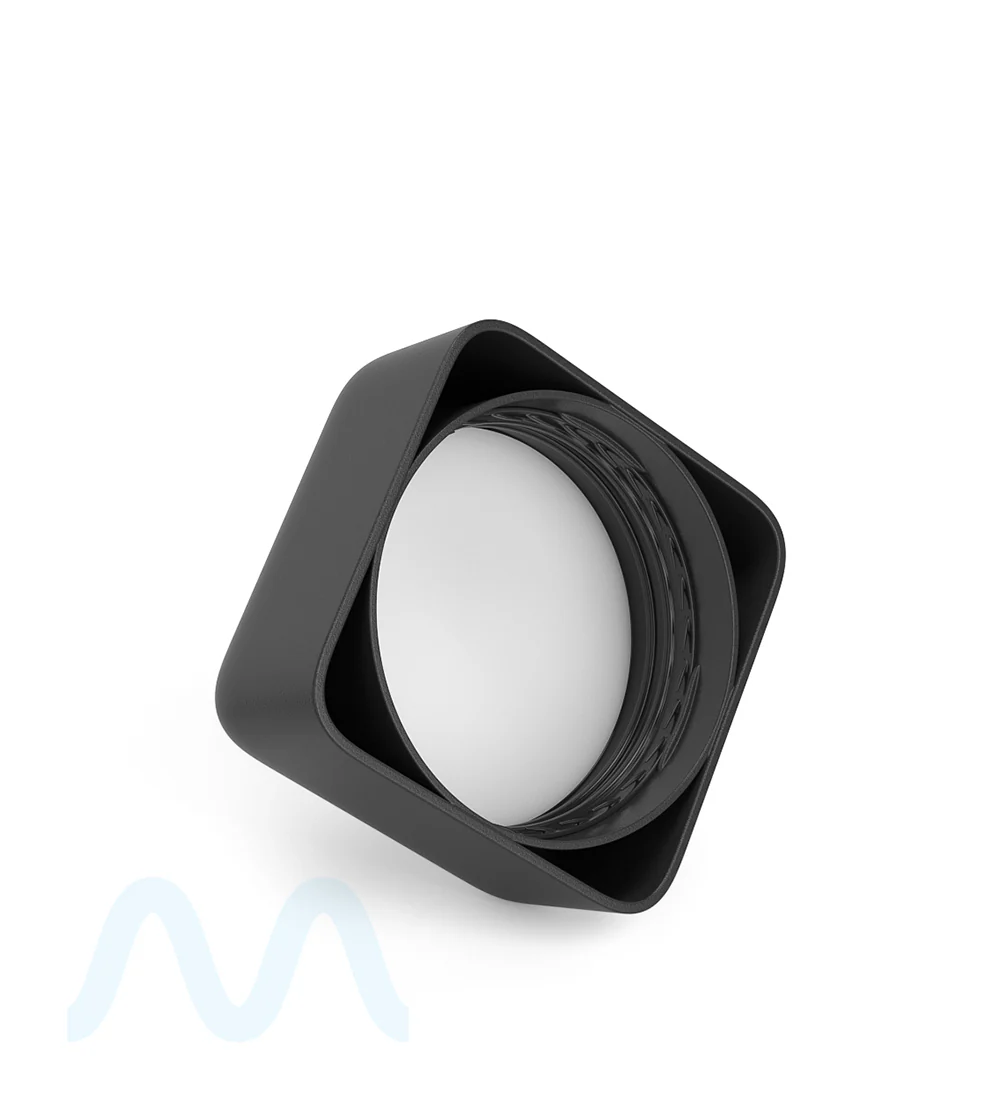 Child Resistant | Square Push Down & Turn Plastic Caps w/ Foam Liner | 46mm - Matte Black - 80 Count - Image 4