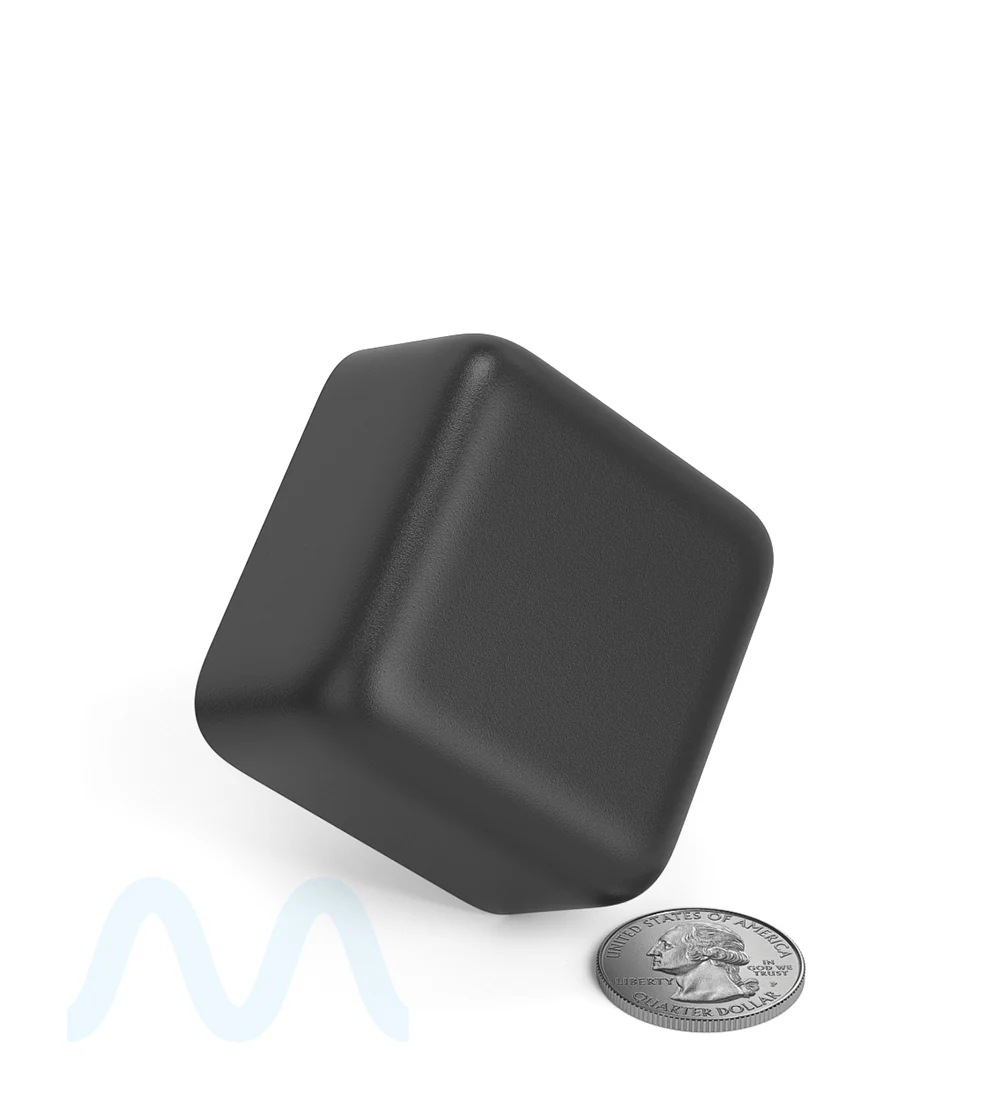Child Resistant | Square Push Down & Turn Plastic Caps w/ Foam Liner | 46mm - Matte Black - 80 Count - Image 5