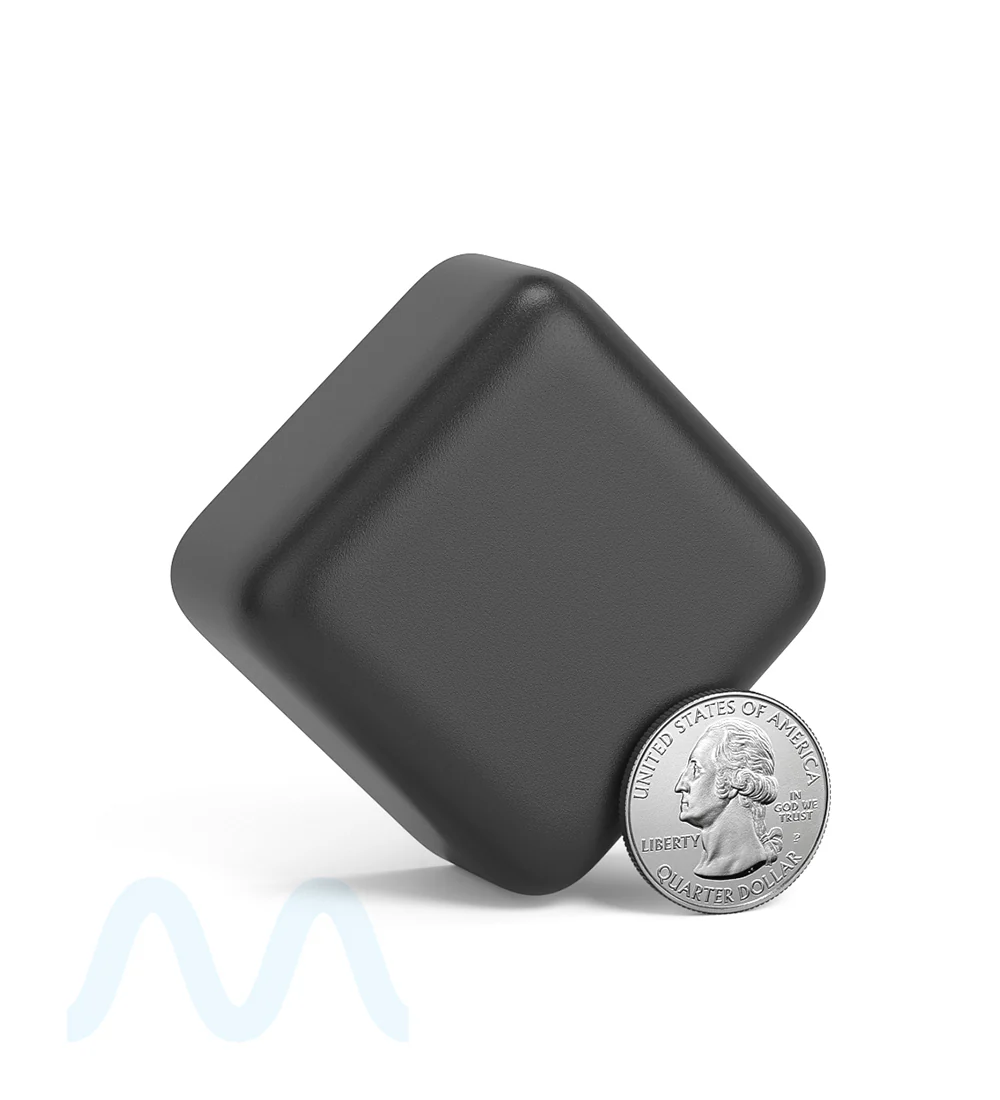 Child Resistant | Square Push Down & Turn Plastic Caps w/ Foam Liner | 46mm - Matte Black - 80 Count - Image 6